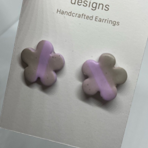 Handmade Flower Studs - Picture 2 of 5